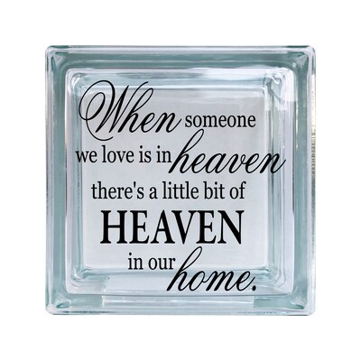 When Someone We Love Is In Heaven Cardinal Memorial Inspirational Vinyl Decal For Glass Blocks, Car, Computer, Wreath, Tile, Frames, A - image1